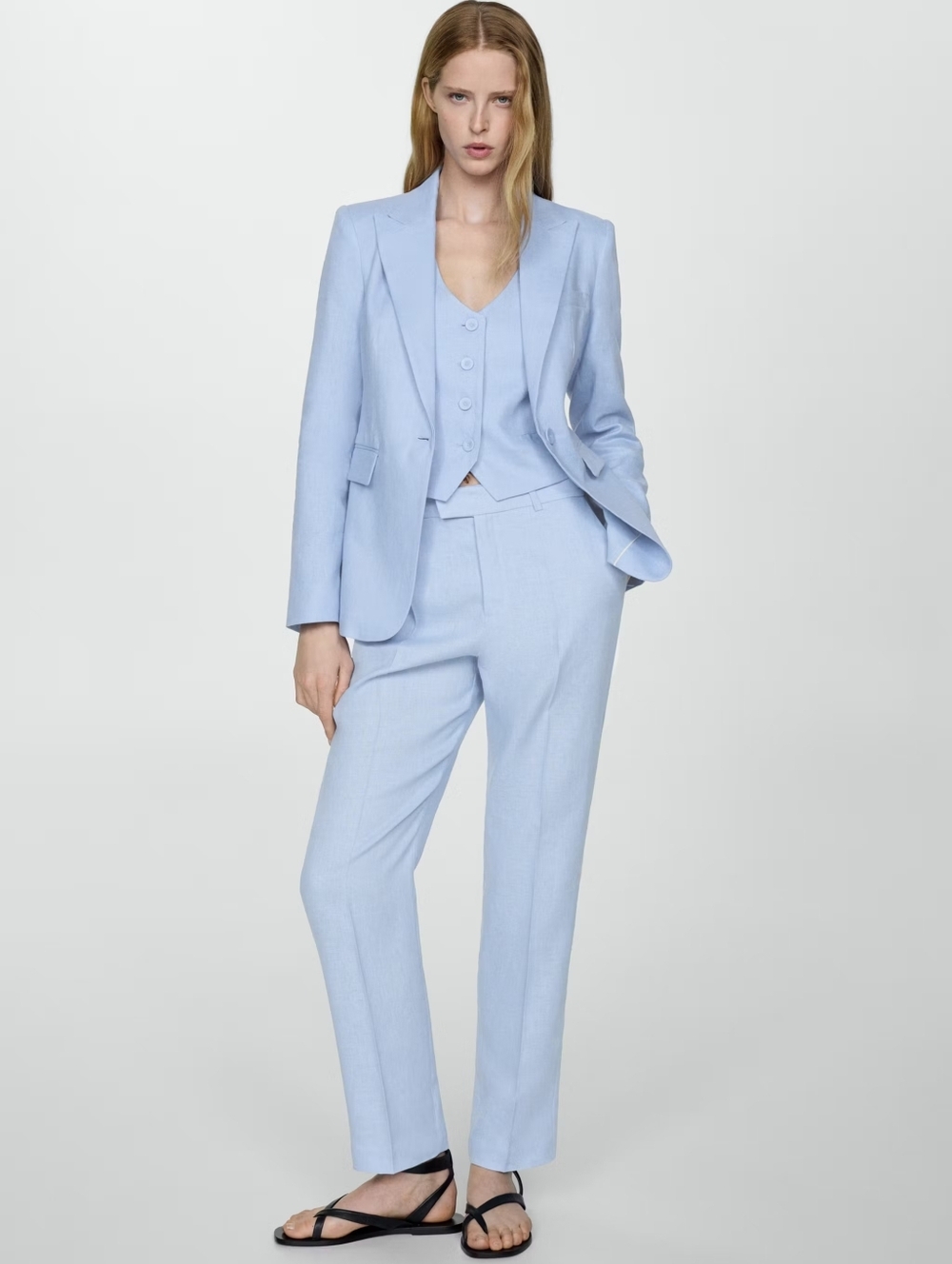Linen Bkue suit jacket